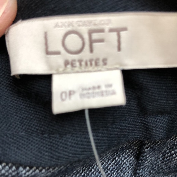 NWT Loft navy striped pencil skirt size 0P - Picture 5 of 6